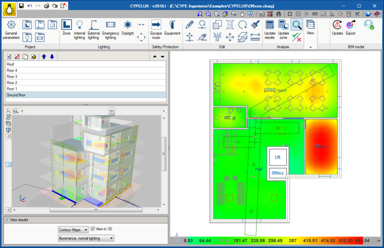 Contour Map Diagrams In The D View Of The Program Cype