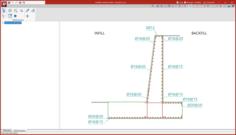 Strubim Cantilever Walls Reinforcement Cype