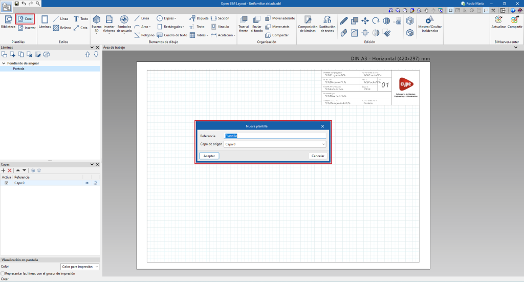 Open BIM Layout Gestión y creación de plantillas CYPE