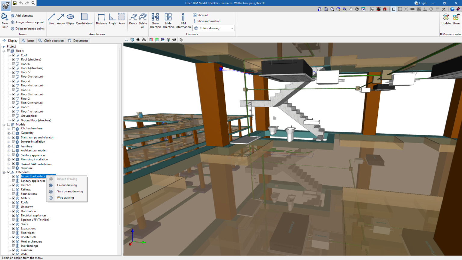 Open Bim Model Checker Managing The Display Tab Cype