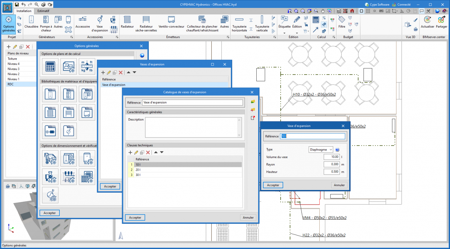 Calcul du vase d'expansion CYPE — free download