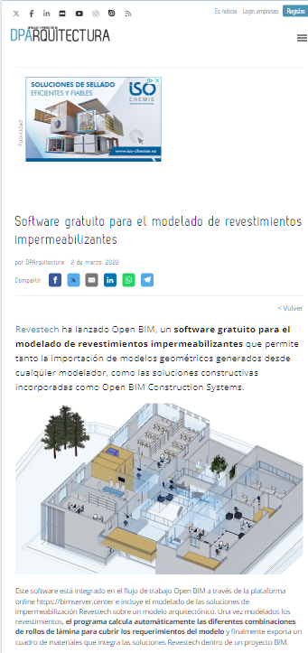 Software gratuito para el modelado de revestimientos impermeabilizantes