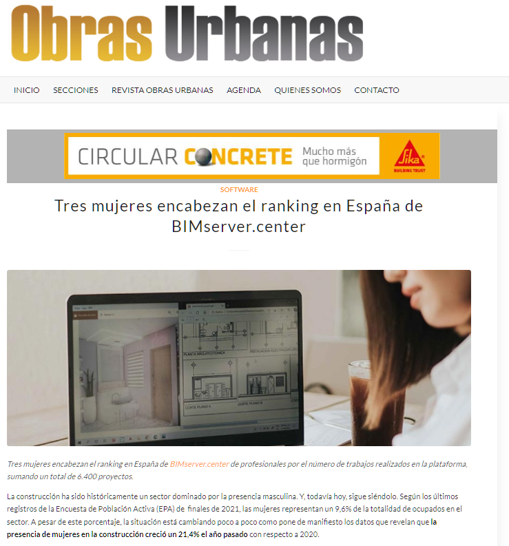 Tres mujeres encabezan el ranking en España de BIMserver.center