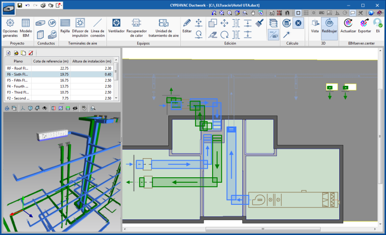 Design of air treatment units (ATUs) - CYPE