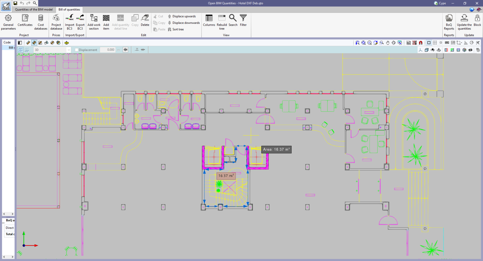 Quantities on the 2D/3D model - CYPE