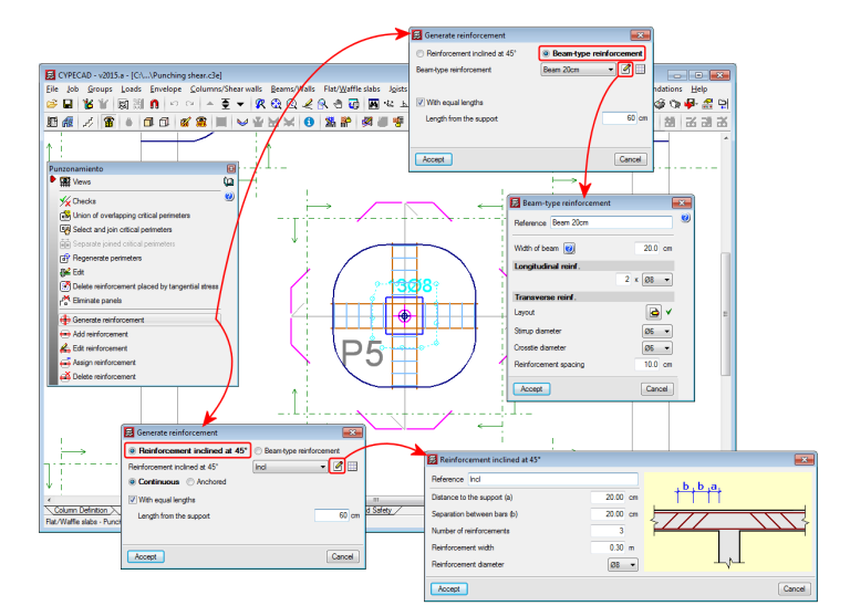 Integration of the Punching shear verification program in CYPECAD - CYPE