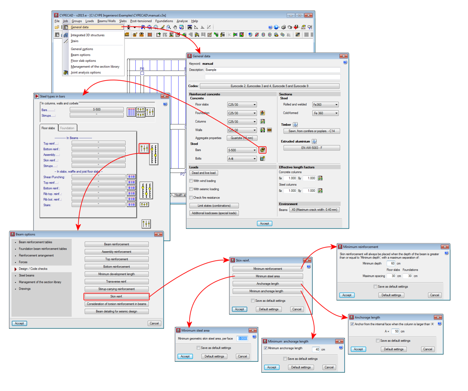 New options and improvements in the advanced beam editor - CYPE