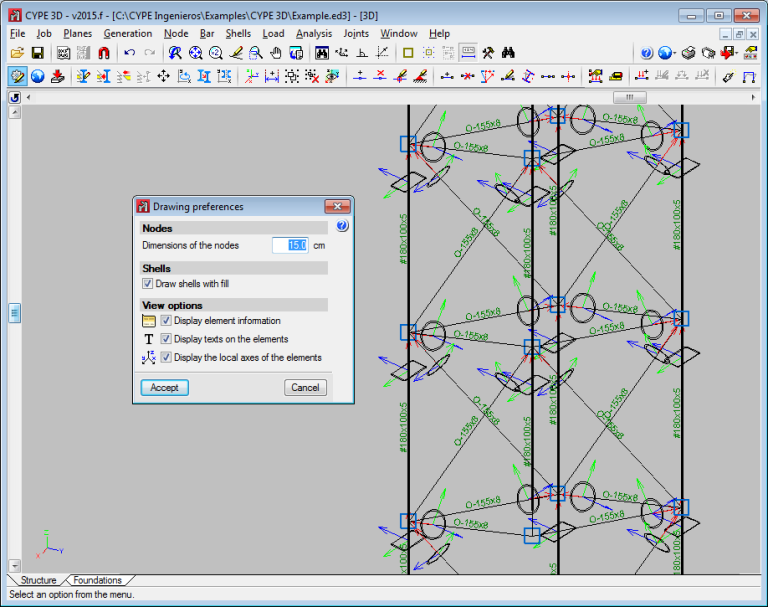Drawing preferences View options CYPE
