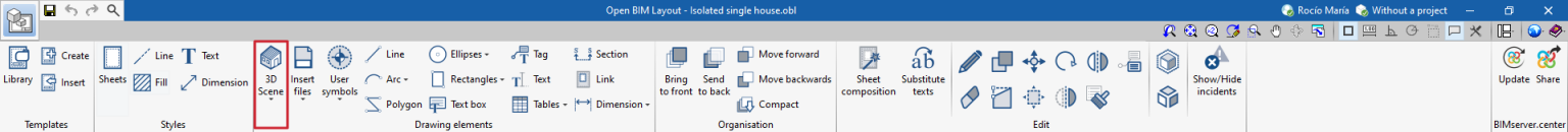 Open BIM Layout - 3D Scenes: Entering BIM model views - CYPE