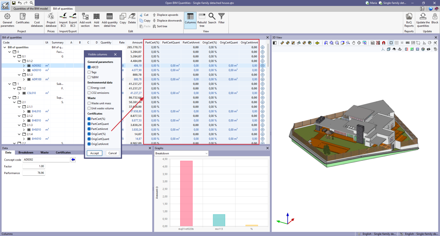 Open BIM Quantities - Certificates - CYPE
