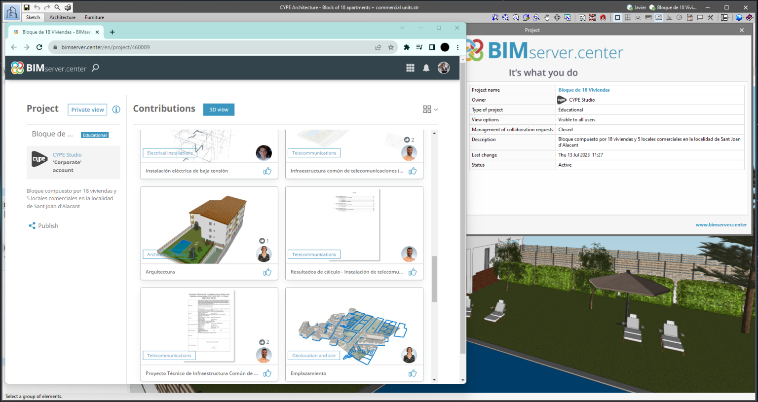 Links to the BIMserver.center platform - CYPE
