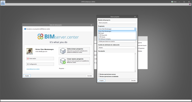 Creación de proyectos de BIMserver.center Corporate - CYPE