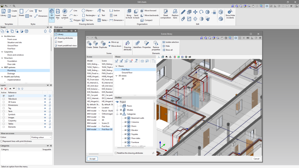 3D Scenes: Entering BIM model views - CYPE