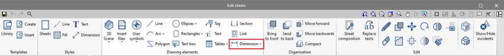 Edit sheets - Dimension - CYPE