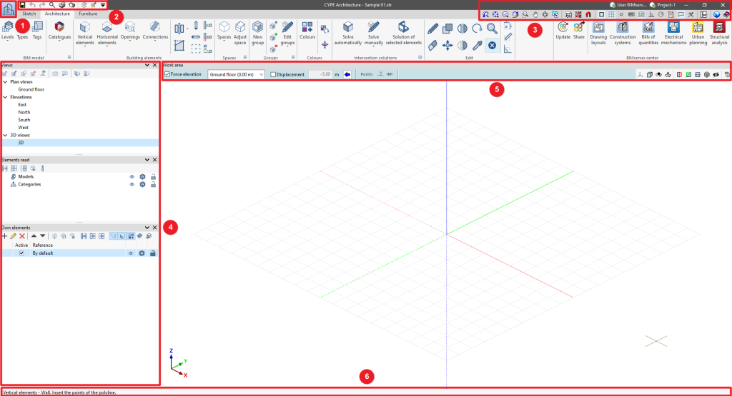 CYPE Architecture - General interface tools - CYPE