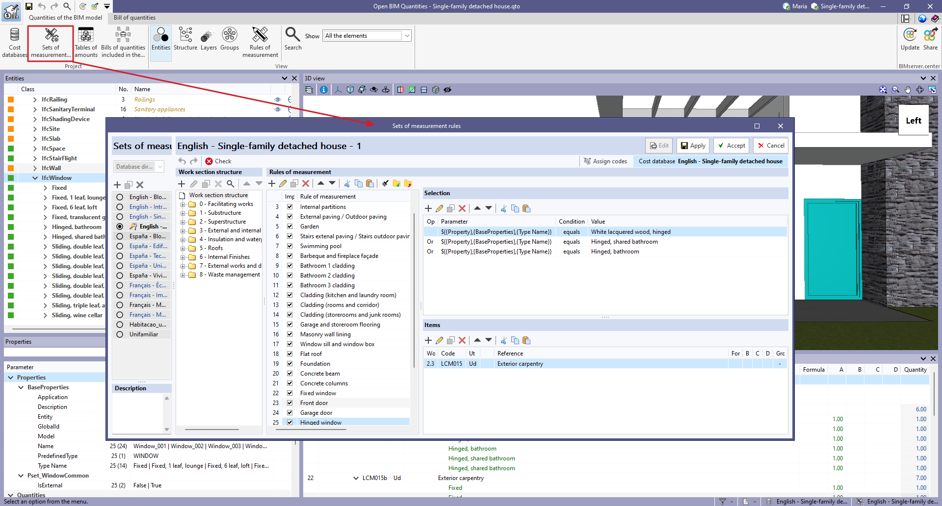 Streamline the creation of your bill of quantities with Open BIM Quantities