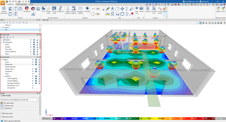 CYPELUX - Managing the display and snapping of elements - CYPE
