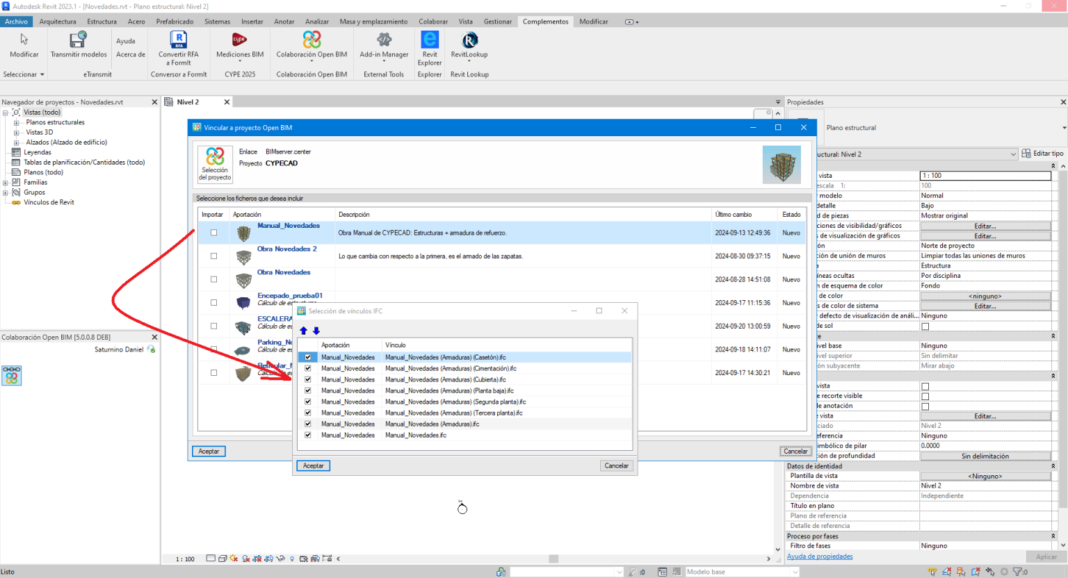Plugin Open BIM - Revit archivos - CYPE