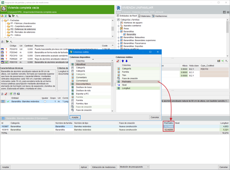 Plugin MedBIM - Revit - Custom properties - CYPE