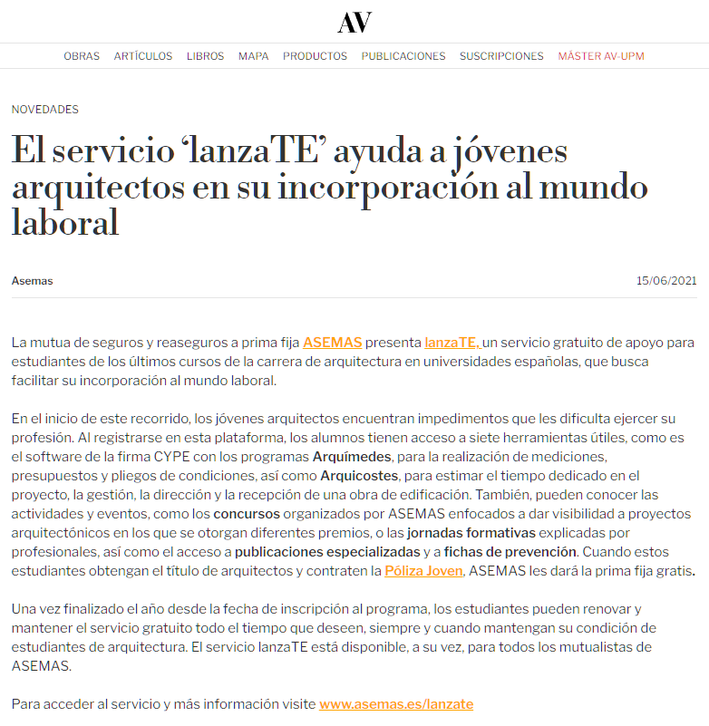 La mutua de seguros y reaseguros a prima fija ASEMAS presenta lanzaTE,