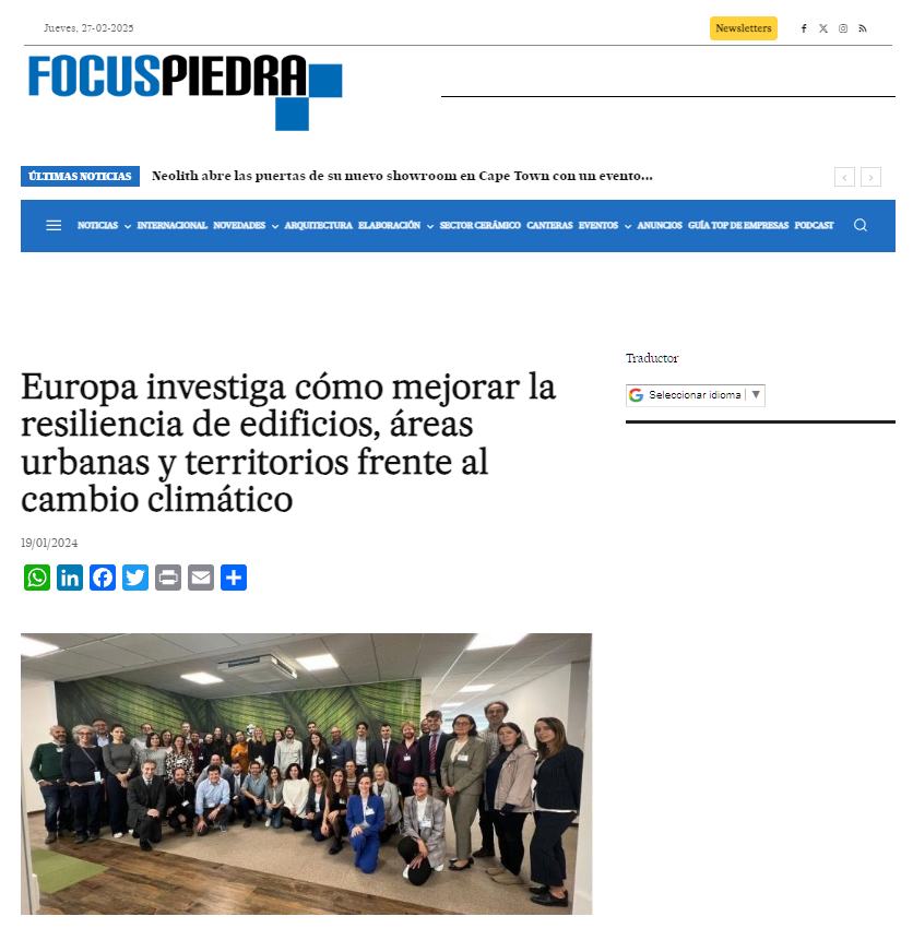 Europa investiga cómo mejorar la resiliencia de edificios