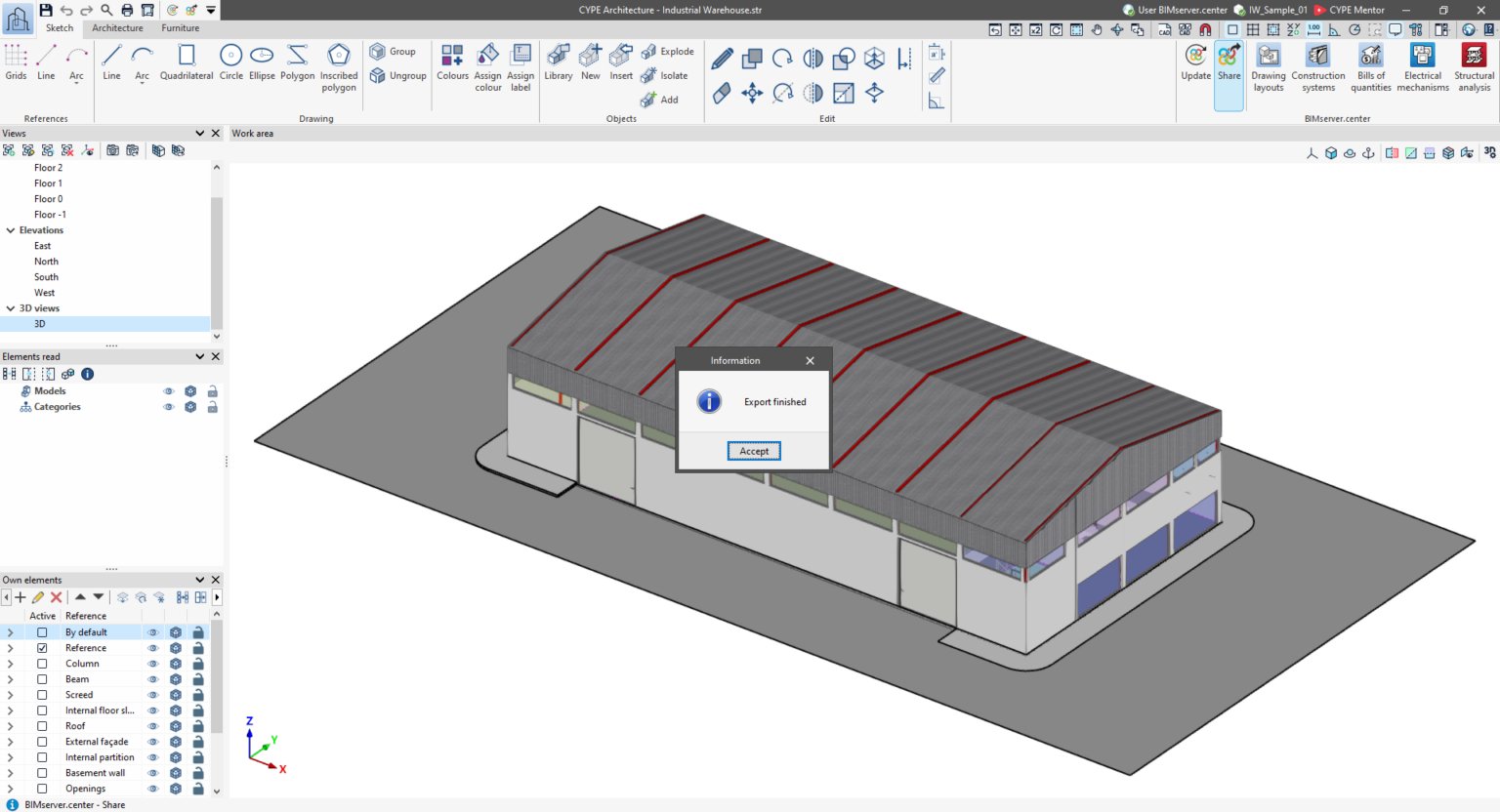 Integración con BIMserver.center